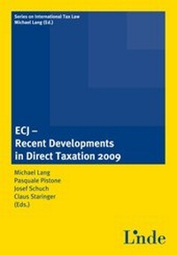 Enlarge image Cover: ECJ - Recent Developments in Direct Taxation 2009 - Linde