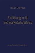 Cover: Einf&uuml;hrung in die Betriebswirtschaftslehre - Springer Gabler