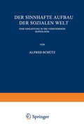 Cover: Der sinnhafte Aufbau der sozialen Welt - Springer