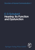 Cover: Hearing: Its Function and Dysfunction - Springer