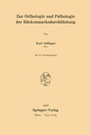 Cover: Zur Orthologie und Pathologie der Rückenmarksdurchblutung - Springer