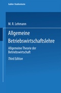 Cover: Allgemeine Betriebswirtschaftslehre - Springer Gabler