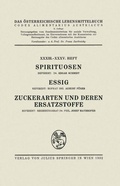 Cover: Spirituosen / Essig / Zuckerarten und deren Ersatzstoffe - Springer