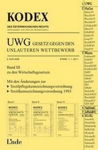 Abbildung von: Kodex UWG Gesetz gegen den unlauteren Wettbewerb - Linde