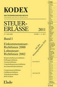 Abbildung von: KODEX Steuer-Erlässe 2011 Band I - Linde