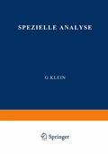 Cover: Spezielle Analyse - Springer