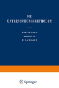 Cover: Die Untersuchungsmethoden - Springer
