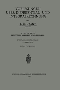 Abbildung von: Vorlesungen über Differential- und Integralrechnung - Springer