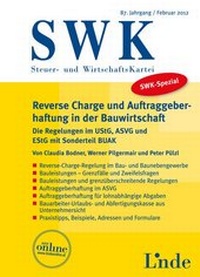 Abbildung von: SWK-Spezial Reverse Charge u. Auftraggeberhaftung i.d. Bauwirtschaft - Linde