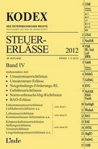 Abbildung von: KODEX Steuer-Erlässe 2012, Band IV - Linde