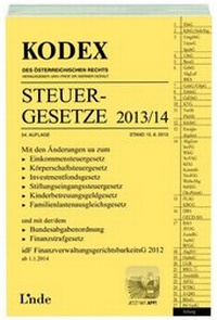 Abbildung von: KODEX Steuergesetze 2013/14 - Linde
