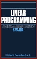 Cover: Linear Programming - Chapman and Hall
