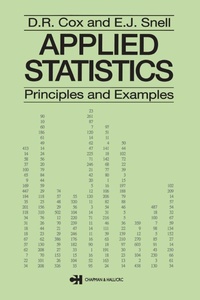 Enlarge image Cover: Applied Statistics - Principles and Examples - Chapman & Hall/CRC