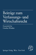 Cover: Beitr&auml;ge zum Verfassungs- und Wirtschaftsrecht - Springer