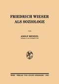 Cover: Friedrich Wieser als Soziologe - Springer