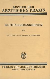 Abbildung von: Blutungskrankheiten - Springer