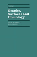 Cover: Graphs, Surfaces and Homology - Chapman and Hall