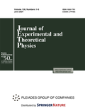 Cover: Journal of Experimental and Theoretical Physics - Pleiades Publishing