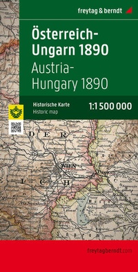Abbildung von: Österreich-Ungarn 1890, 1:1,5 Mio., Historische Karte - Freytag-Berndt und ARTARIA