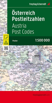 Abbildung von: Österreich Postleitzahlen, 1:500.000 - Freytag-Berndt und ARTARIA