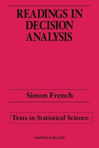 Enlarge image Cover: Readings in Decision Analysis - Chapman & Hall/CRC