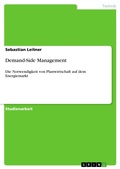 Cover: Demand-Side Management - GRIN Verlag