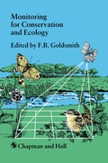 Cover: Monitoring for Conservation and Ecology - Chapman and Hall