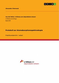 Abbildung von: Protokoll zur Atomabsorptionsspektroskopie - GRIN Verlag