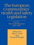 Cover: European Communities' Health and Safety Legislation - Spon Press