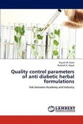 Cover: Quality control parameters of anti diabetic herbal formulations - LAP Lambert Academic Publishing