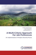 Cover: A Multi-Criteria Approach For Job Preferences - LAP Lambert Academic Publishing