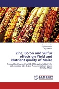 Cover: Zinc, Boron and Sulfur effects on Yield and Nutrient quality of Maize - LAP Lambert Academic Publishing