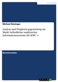 Cover: Analyse und Vergleich gegenw&auml;rtig am Markt befindlicher analytischer Informationssysteme f&uuml;r KMU&acute;s - GRIN Verlag