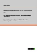 Cover: Die gewerberaummietrechtliche Rechtsprechung des Jahres 2011 - GRIN Verlag