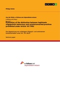 Cover: Evaluation of the distinction between legitimate oligopolistic behaviour and cartels/concerted practices prohibited under Article 101 TFEU - GRIN Verlag