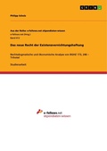 Cover: Das neue Recht der Existenzvernichtungshaftung - GRIN Verlag