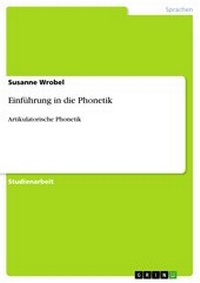 Abbildung von: Einführung in die  Phonetik - GRIN Verlag