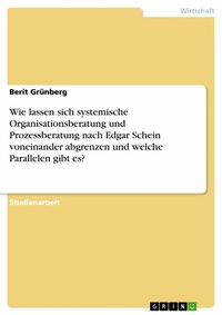 Abbildung von: Wie lassen sich systemische Organisationsberatung und Prozessberatung nach Edgar Schein voneinander abgrenzen und welche Parallelen gibt es? - GRIN Verlag
