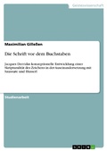 Cover: Die Schrift vor dem Buchstaben - GRIN Verlag