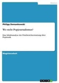Cover: Wo steht Popjournalismus? - GRIN Verlag