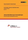 Cover: Adressenidentifizierung in Textumgebungen - GRIN Verlag