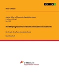 Cover: Renditeprognosen f&uuml;r indirekte Immobilieninvestments - GRIN Verlag