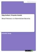 Cover: Metal Tolerance in Halotolerant Bacteria - GRIN Verlag