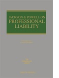 Cover: Jackson and Powell on Professional Liability 1st Supplement - Sweet & Maxwell