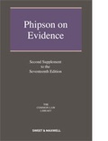 Cover: Phipson on Evidence 2nd Supplement - Sweet & Maxwell
