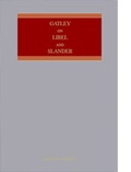 Cover: Gatley on Libel and Slander - Sweet & Maxwell