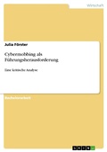 Cover: Cybermobbing als F&uuml;hrungsherausforderung - GRIN Verlag