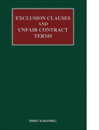 Abbildung von: Exclusion Clauses and Unfair Contract Terms - Sweet & Maxwell