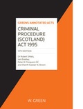 Cover: Criminal Procedure (Scotland) Act 1995 - W.Green