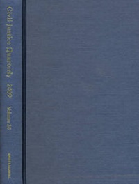 Abbildung von: Civil Justice Quarterly 2009 Bound Volume - Sweet & Maxwell